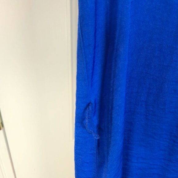 Summersalt Blue Button-Up Long Shirt Dress Medium‎ Swim Cover Blue Beach Resort - Picture 10 of 10